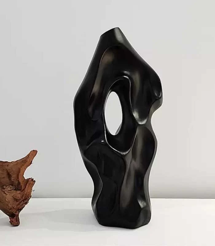 Contemporary Ceramic Tabletop Vase Abstract Hollow Out 37cm -  - #tag1#