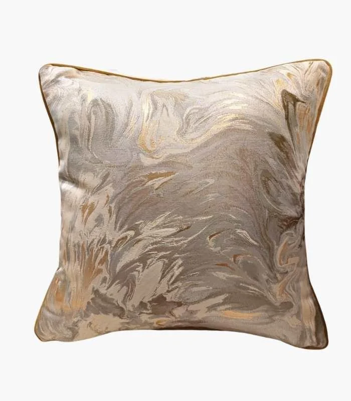 Contemporary Cushion Cover Beige Decorative Pillow Case 45x45cm -  - #tag1#