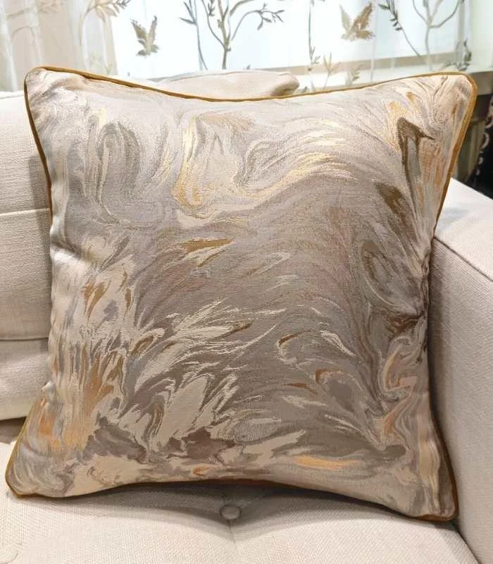 Contemporary Cushion Cover Beige Decorative Pillow Case 45x45cm -  - #tag1#