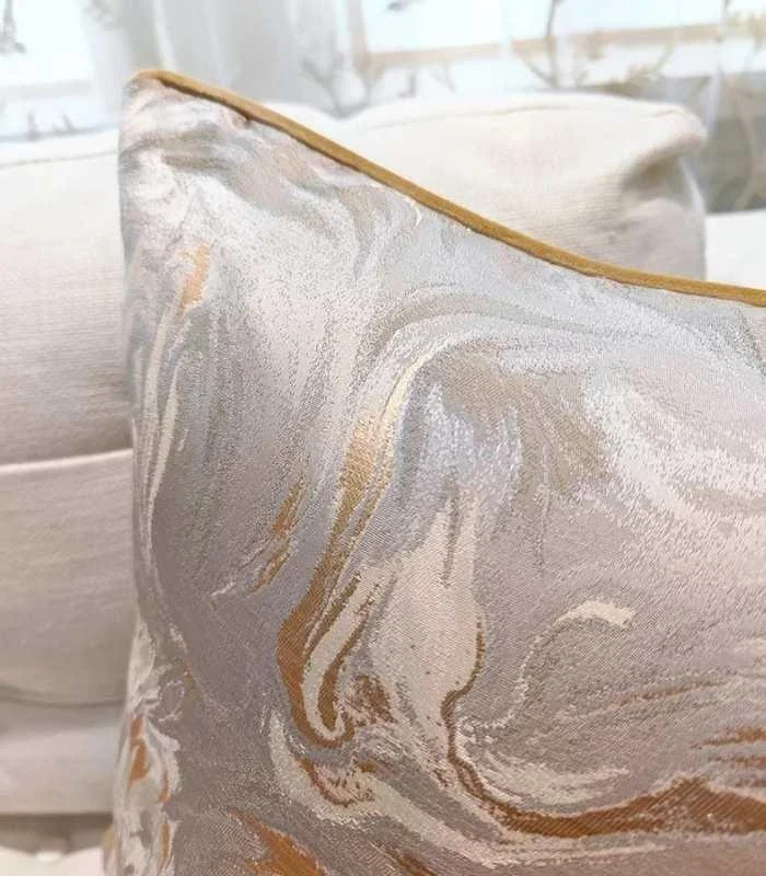 Contemporary Cushion Cover Beige Decorative Pillow Case 45x45cm -  - #tag1#