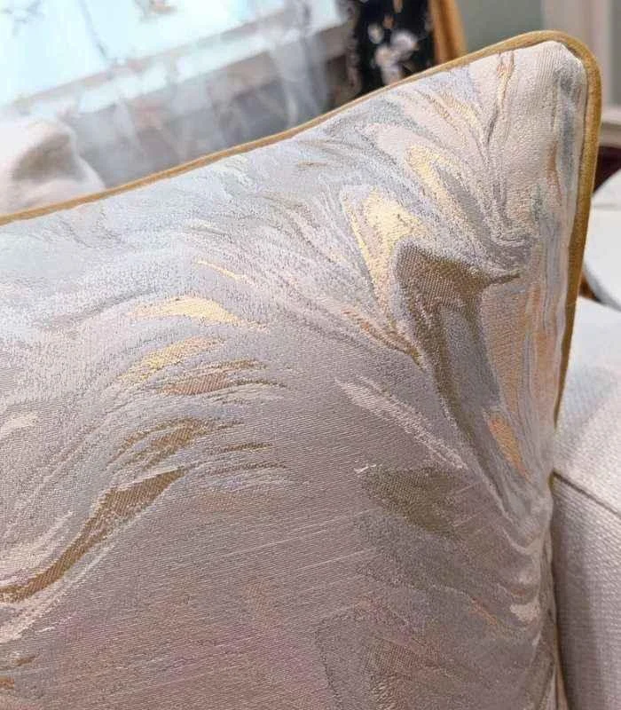 Contemporary Cushion Cover Beige Decorative Pillow Case 45x45cm -  - #tag1#