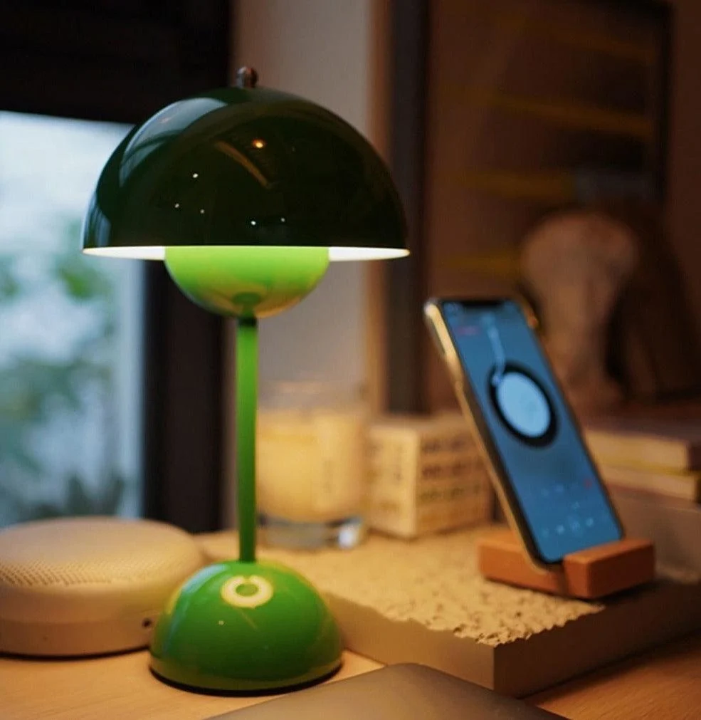 Contemporary Flower-Pot Cordless Table Lamps -