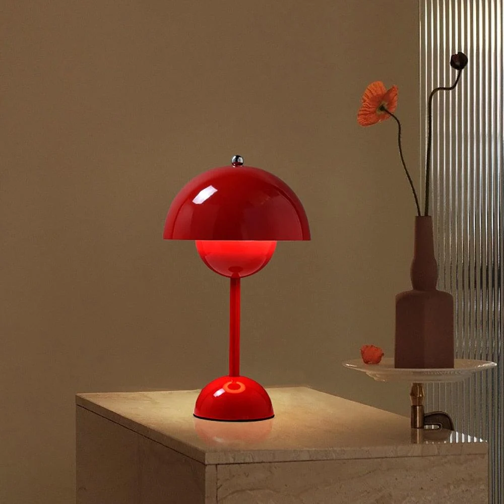 Contemporary Flower-Pot Cordless Table Lamps -