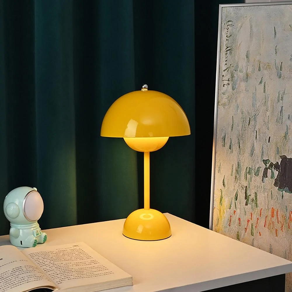 Contemporary Flower-Pot Cordless Table Lamps -