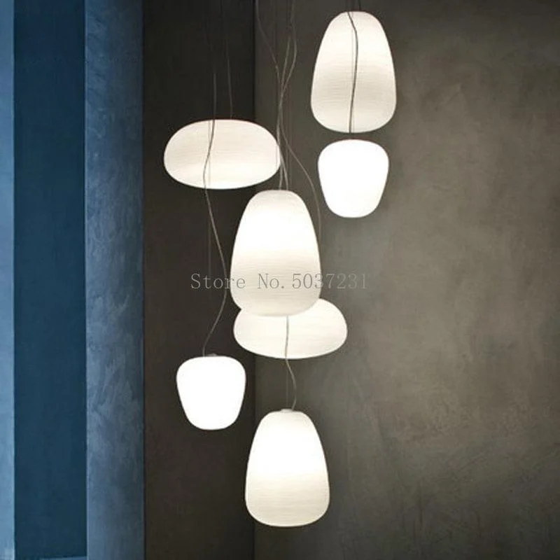 Contemporary Snow White Glass Pendant Lamp -  - #tag1#