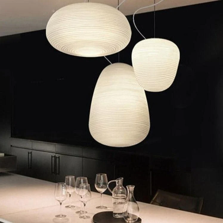 Contemporary Snow White Glass Pendant Lamp -  - #tag1#