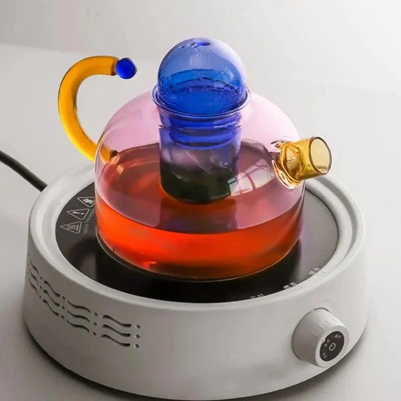 Contrasting Colour Translucent Kettle & Mug Set -  - #tag1#