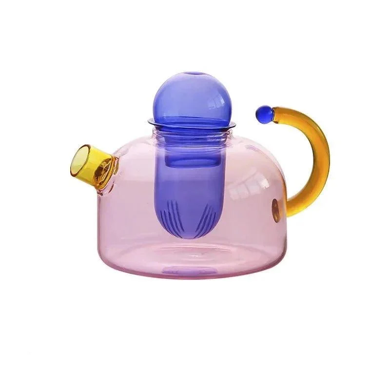 Contrasting Colour Translucent Kettle & Mug Set -  - #tag1#