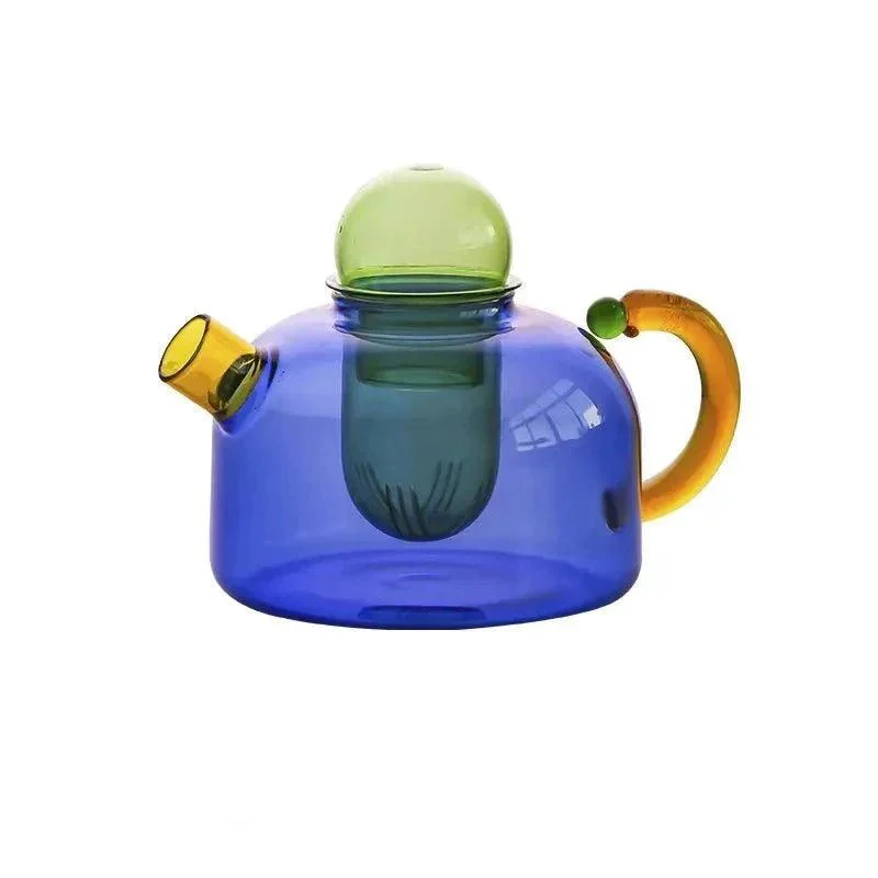 Contrasting Colour Translucent Kettle & Mug Set -  - #tag1#