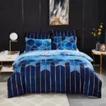 CoolComfort Duvet cover with geometric pattern cooling and breathable tag1