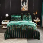 CoolComfort Duvet cover with geometric pattern cooling and breathable tag1