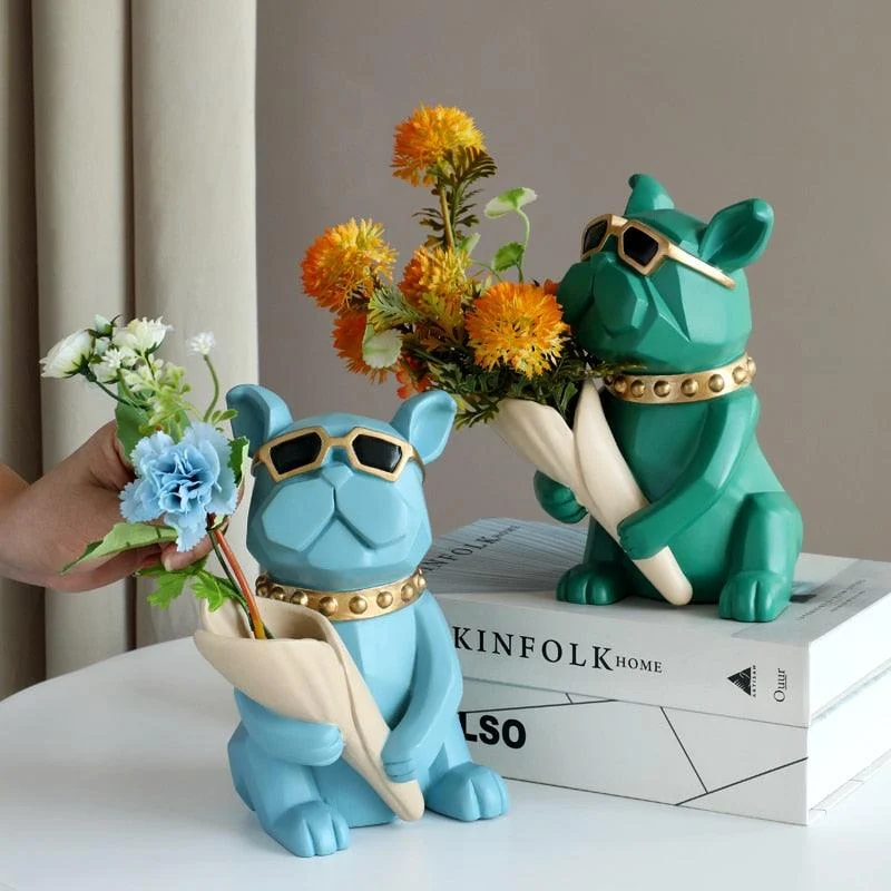 Cool Bulldog Statue Vase -  - #tag1#