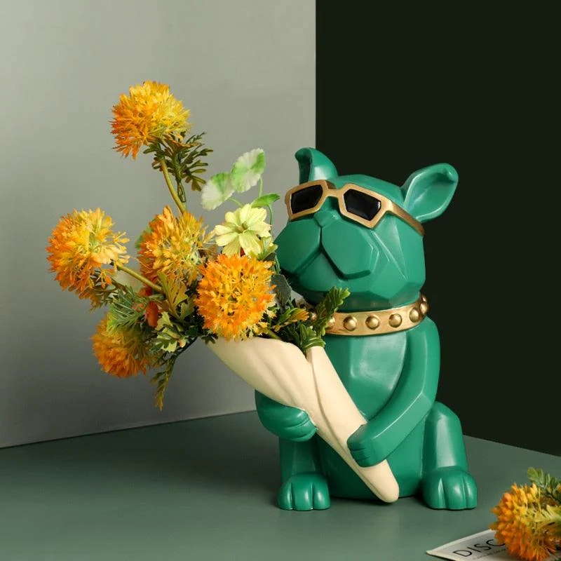 Cool Bulldog Statue Vase -  - #tag1#
