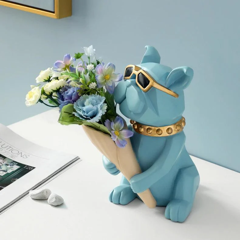 Cool Bulldog Statue Vase -  - #tag1#