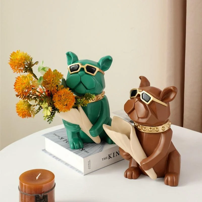 Cool Bulldog Statue Vase -  - #tag1#