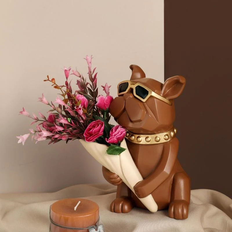 Cool Bulldog Statue Vase -  - #tag1#