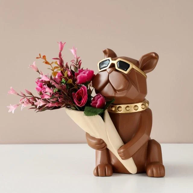 Cool Bulldog Statue Vase -  - #tag1#