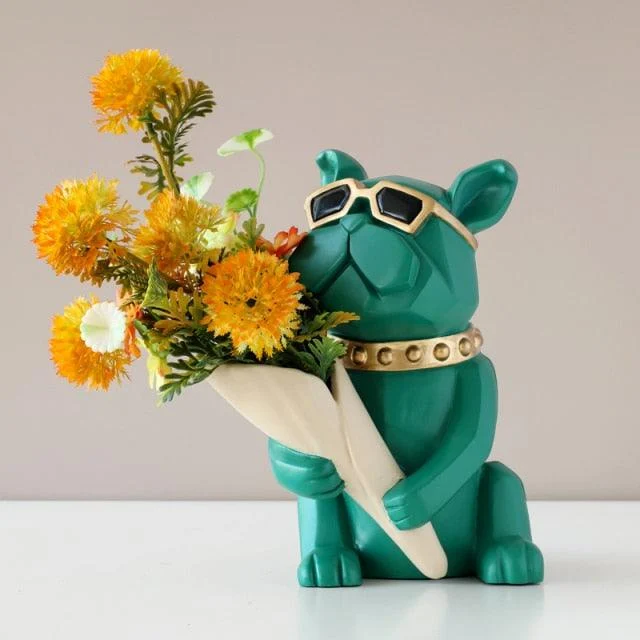 Cool Bulldog Statue Vase -  - #tag1#