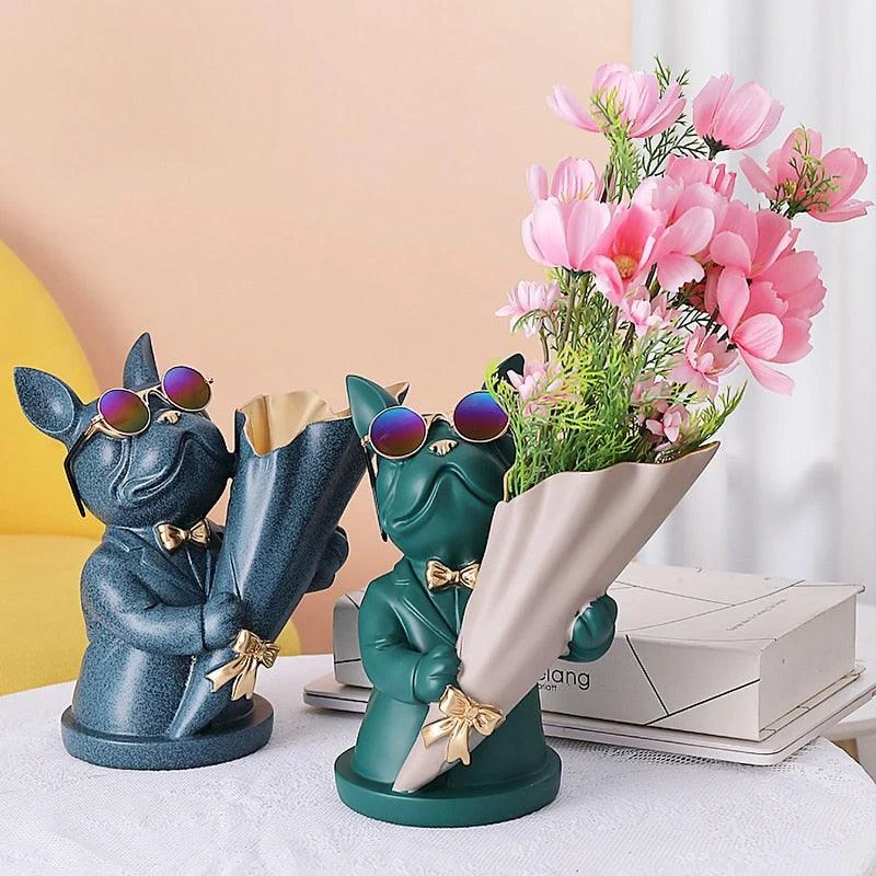 Cool Frenchie Statue Vase -  - #tag1#