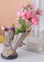Cool Frenchie Statue Vase tag1