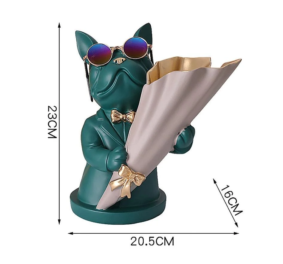 Cool Frenchie Statue Vase -  - #tag1#