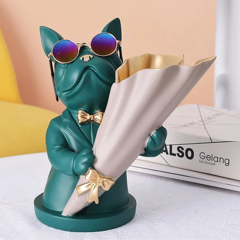 Cool Frenchie Statue Vase -  - #tag1#