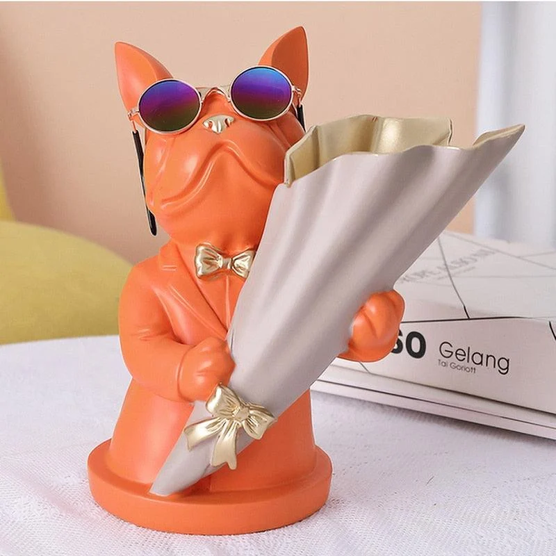 Cool Frenchie Statue Vase -  - #tag1#