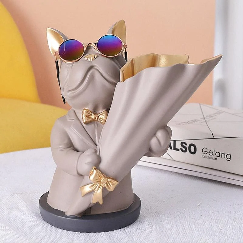 Cool Frenchie Statue Vase -  - #tag1#