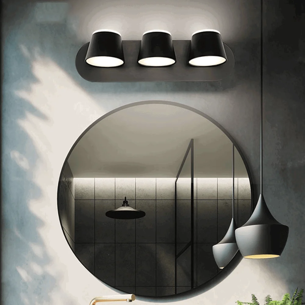 Cooley Modern LED Wall Lamp Black Bath/Bedroom Metal Acrylic 1/2/3-Light -  - #tag1#
