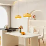 Copper Dome Light Retro Orange White Bauhaus LED Pendant Light tag1