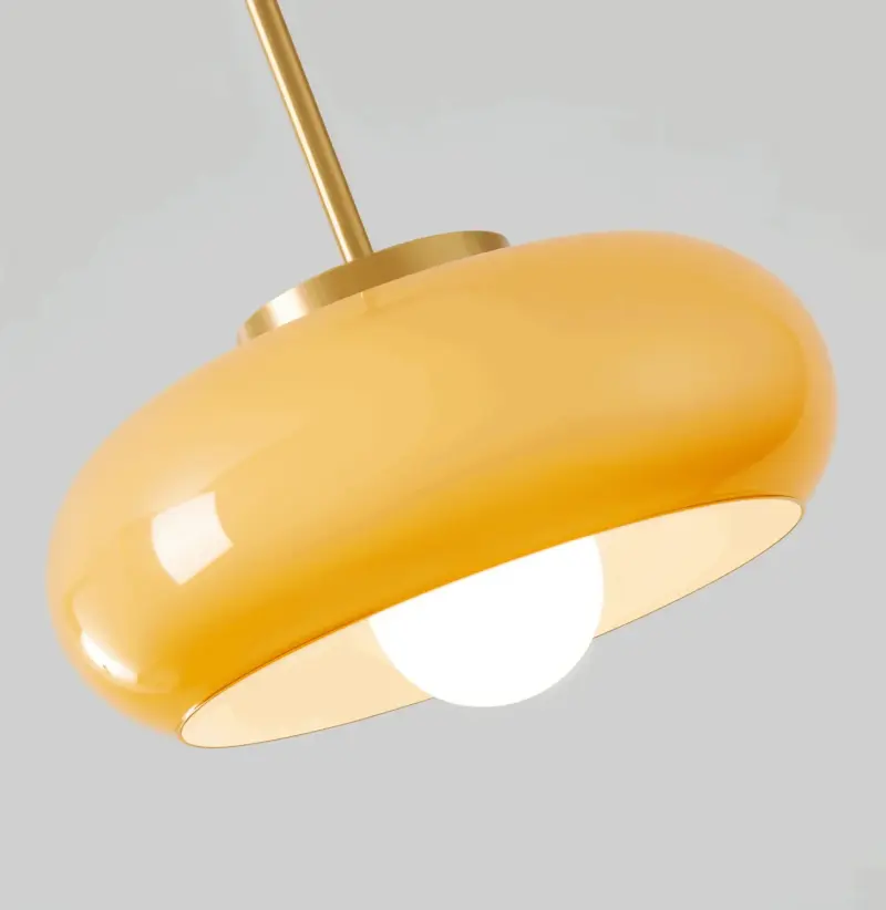 Copper Dome Light Retro Orange White Bauhaus LED Pendant Light tag1