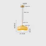 Copper Dome Light Retro Orange White Bauhaus LED Pendant Light tag1