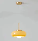 Copper Dome Light Retro Orange White Bauhaus LED Pendant Light tag1