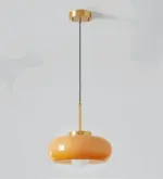 Copper Dome Light Retro Orange White Bauhaus LED Pendant Light tag1