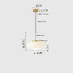 Copper Dome Light Retro Orange White Bauhaus LED Pendant Light tag1