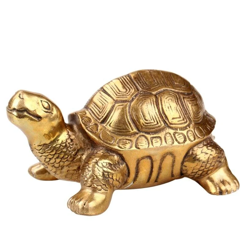 Copper Lucky Turtle Furnishing Symbolize Wealth Sculptures and Statues -