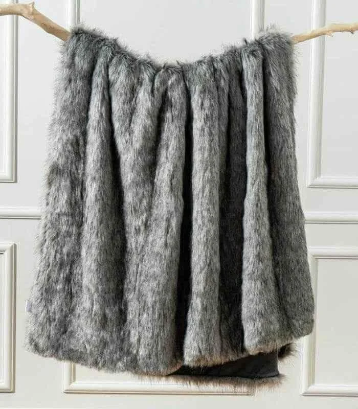 Copy of Faux Fur Throw Blanket Soft Thick Grey -  - #tag1#