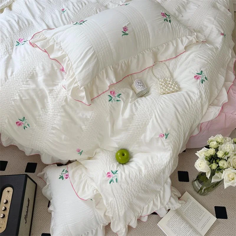 Coquette Aesthetic Ruffle Bedding Set -  - #tag1#