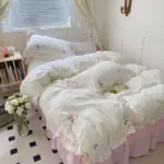 Coquette Aesthetic Ruffle Bedding Set tag1
