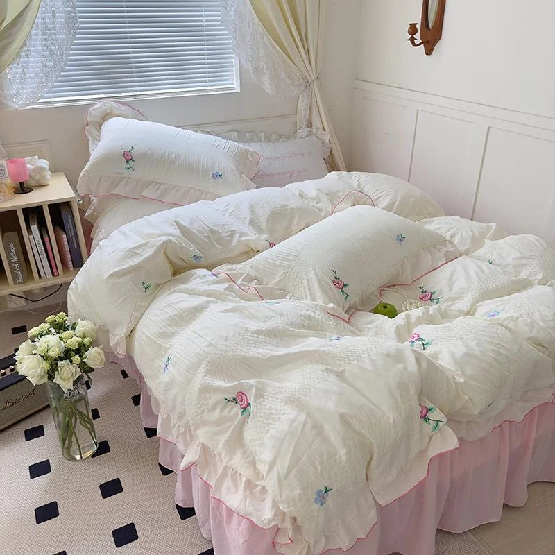Coquette Aesthetic Ruffle Bedding Set -  - #tag1#