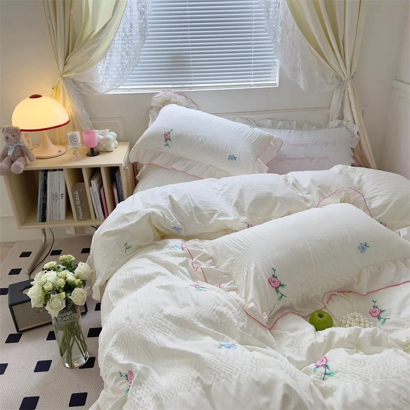 Coquette Aesthetic Ruffle Bedding Set -  - #tag1#