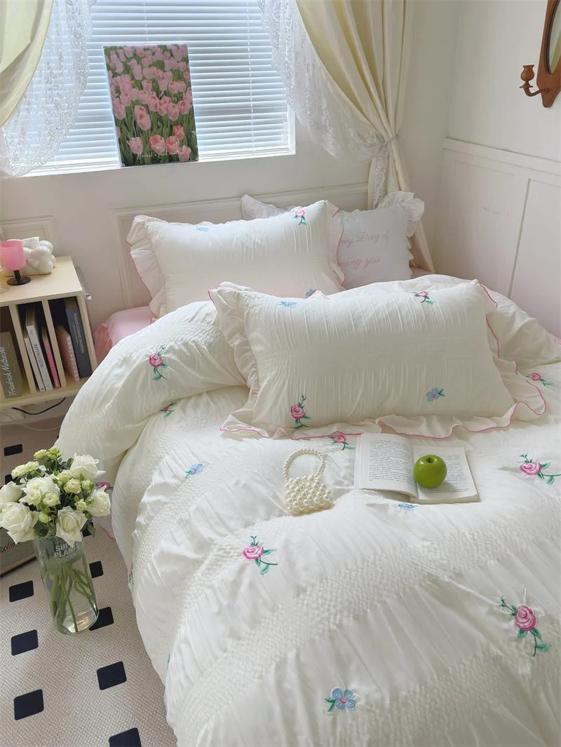 Coquette Aesthetic Ruffle Bedding Set -  - #tag1#