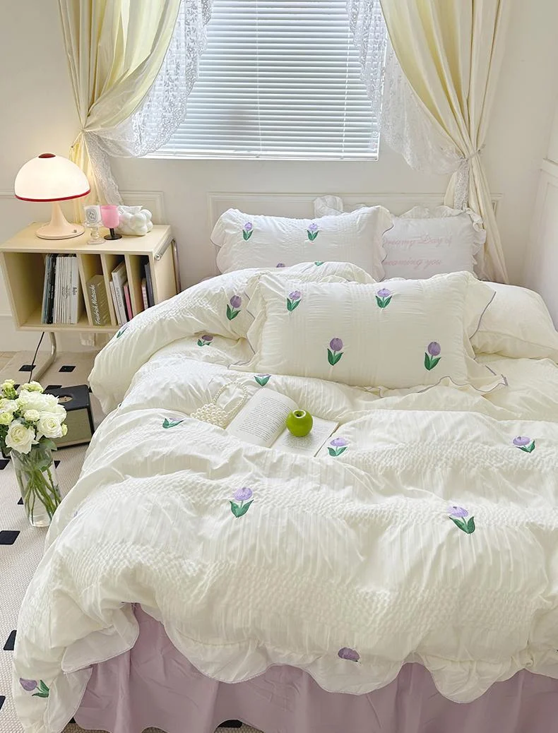 Coquette Room Tulip Ruffle Bedding Set -  - #tag1#