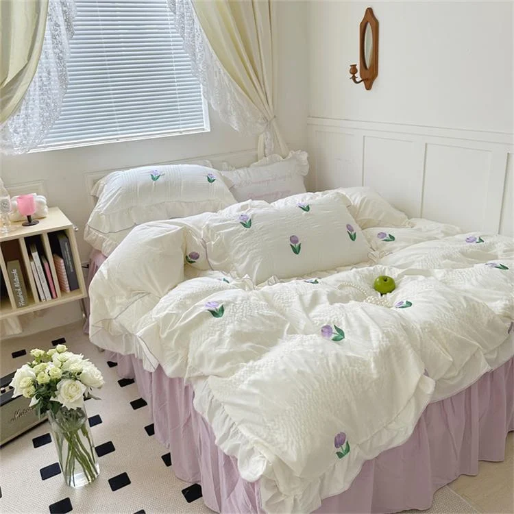Coquette Room Tulip Ruffle Bedding Set -  - #tag1#