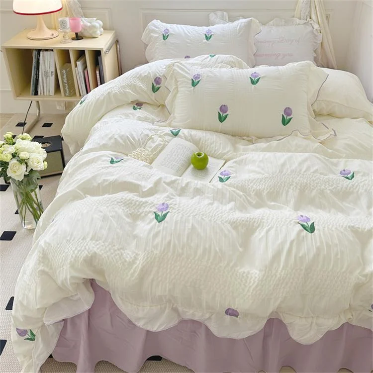 Coquette Room Tulip Ruffle Bedding Set -  - #tag1#