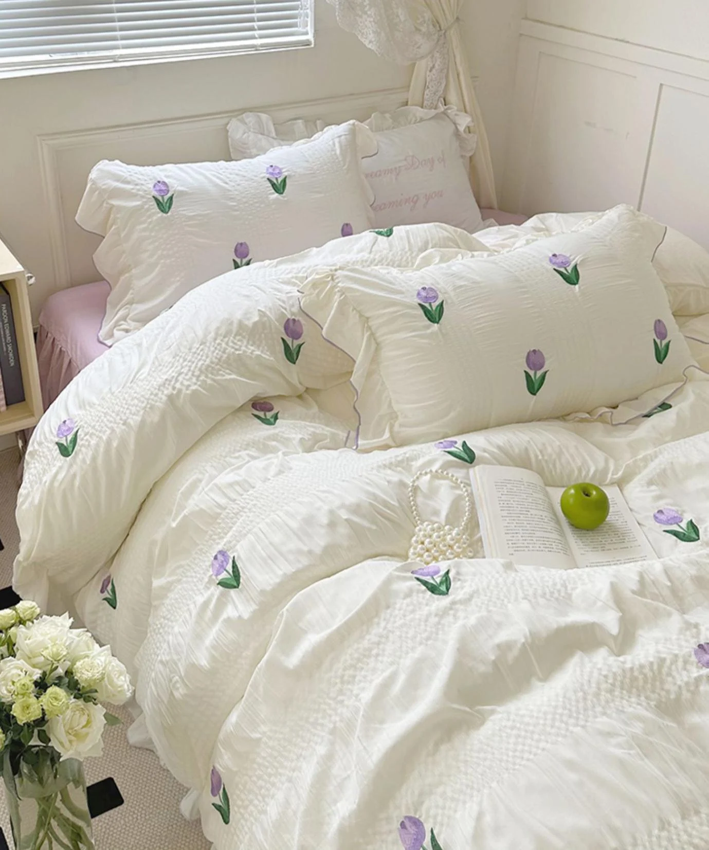 Coquette Room Tulip Ruffle Bedding Set -  - #tag1#