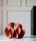 Coral Inspired Resin Sculpture Terracotta Red Resin Decorative Figurine Object tag1