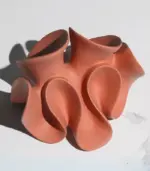 Coral Inspired Resin Sculpture Terracotta Red Resin Decorative Figurine Object tag1