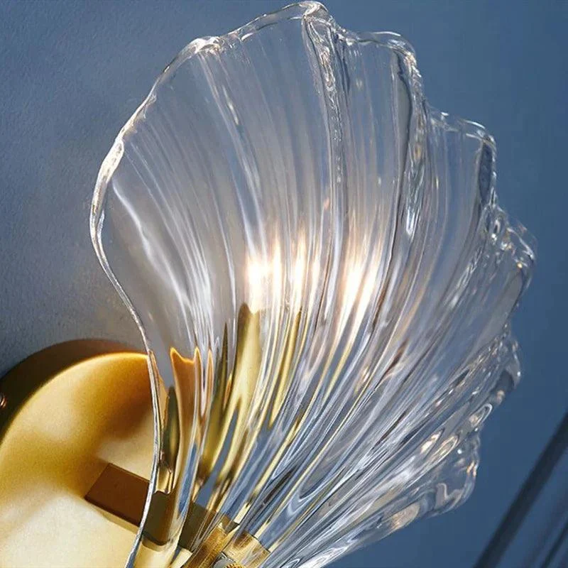 CoralGlimmer - shell shape glass wall light -