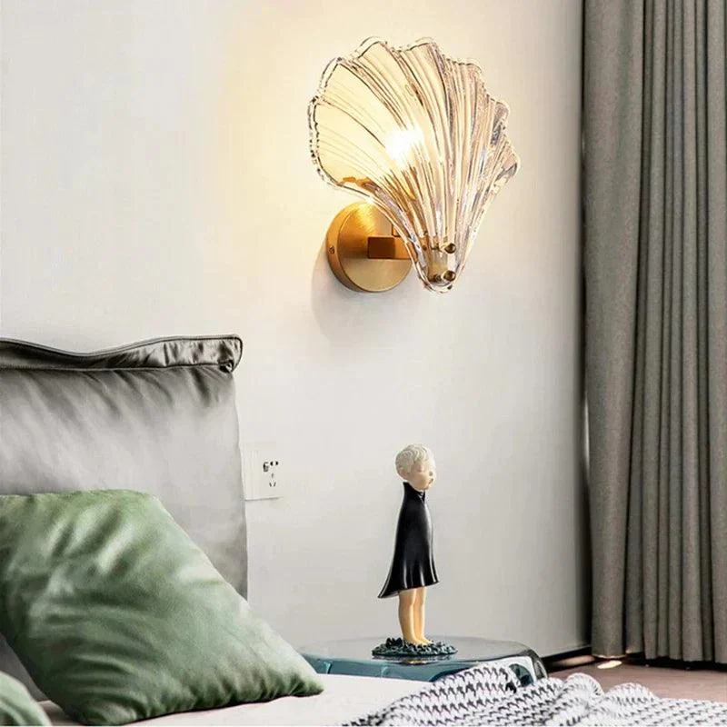 CoralGlimmer – Shell-shaped Glass Wall Lamp for Elegant Lighting -  - #tag1#